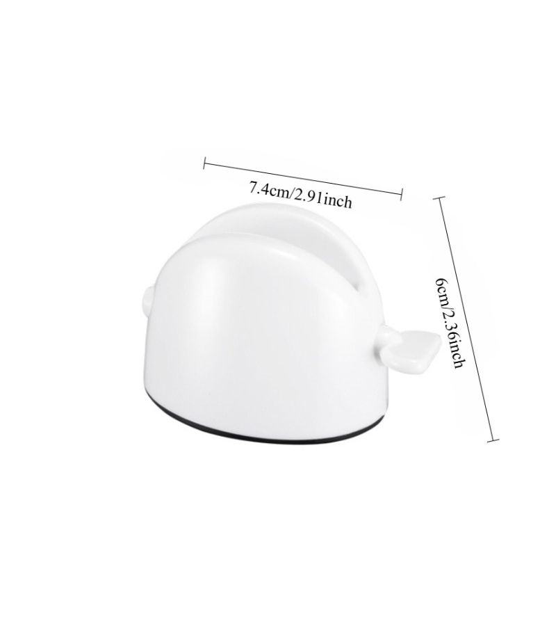 White 2pcs Toothpaste Squeezer Round Clip Minimalist Design For Easy Bathroom Use - Image 3