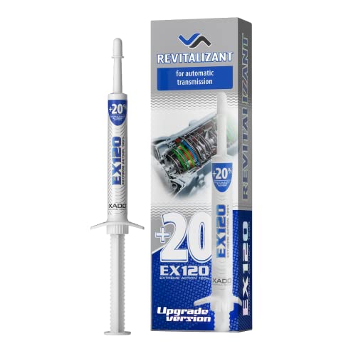 Xado علاج XADO EX120 لإصلاح ناقل الحركة الأوتوماتيكي - علاج لأنظمة CVT وأنواع علب التروس الأخرى | مضاف وواقٍ لزيت ناقل الحركة - يقلل من الالتصاق والاهتزاز والانزلاق - Image 1