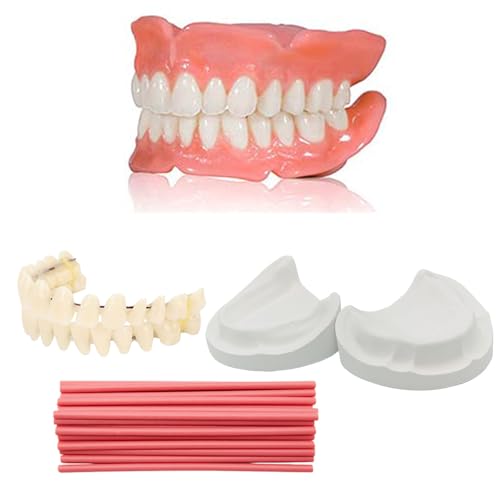 Brige Top and Bottom DIY Denture Fake Teeth set Do it Yourself Full or Partial Denture at Home Repair Missing Teeth - Image 1