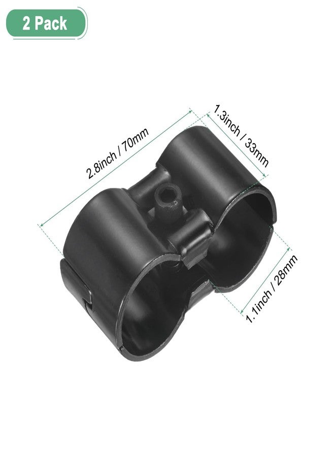 M METERXITY 2-Pack Structural Pipe Connector, Parallel Pipe Connector Steel Pipe Connector for OD 1.1" or 28MM Pipe, Conduit Connectors with Screws - Image 3