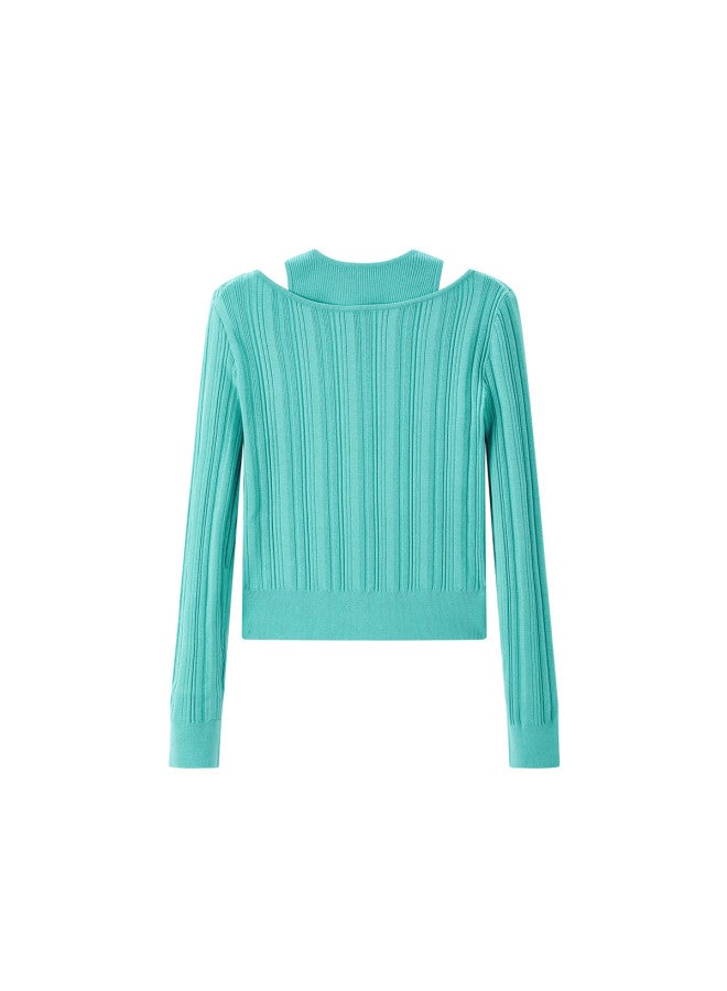 Waxbird Spring And Autumn Slightly Stretch Slim Knitted Sweater For Women - Image 3