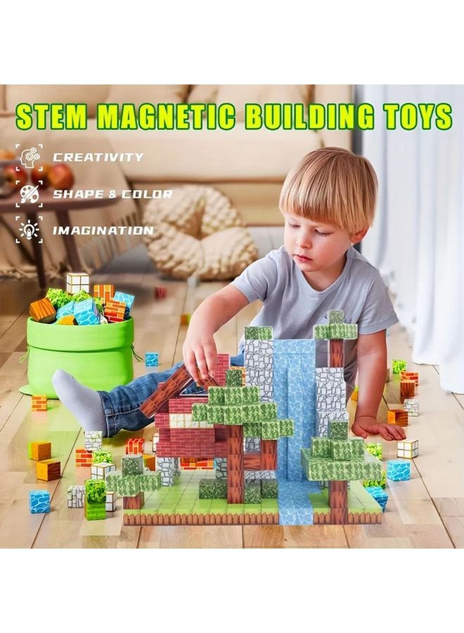 Magnetic Building Blocks Set Model B 116pcs STEM Educational Toy For Kids Spatial Imagination - Image 2