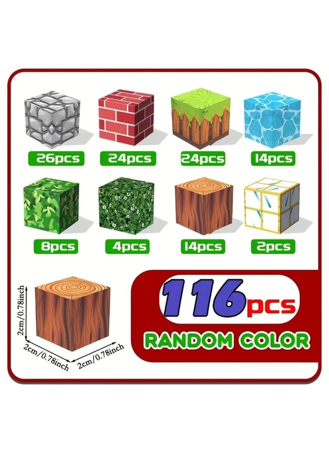 Magnetic Building Blocks Set Model B 116pcs STEM Educational Toy For Kids Spatial Imagination - Image 1