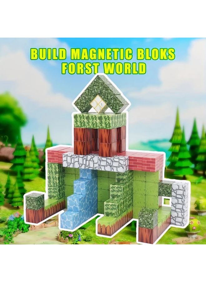 Magnetic Building Blocks Set Model B 116pcs STEM Educational Toy For Kids Spatial Imagination - Image 5