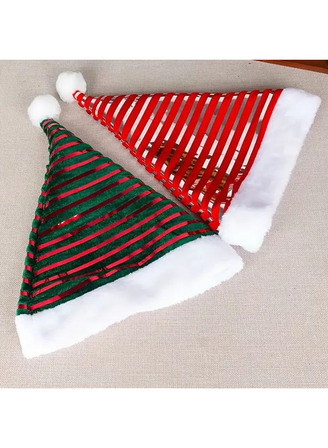 Green Santa Claus Hat Festive Christmas Decoration Fabric Featherless Home Kitchen Holiday Gift - Image 3