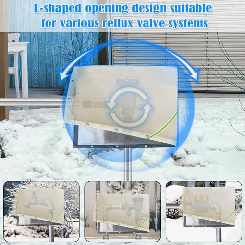 Joramoy Opening Backflow Preventer Pipe Insulation Cover,Irrigation Sprinkler Valve Cover,Water Well Pump Cover,Sturdy 5-Layers Hydrant Cover for Winter Freeze Protection - Image 3