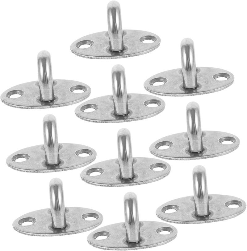 Lifkome 10 قطعة من خطافات السقف الفولاذية المقاومة للصدأ لوحات العين الثقيلة للتعليق والديكور - Image 1