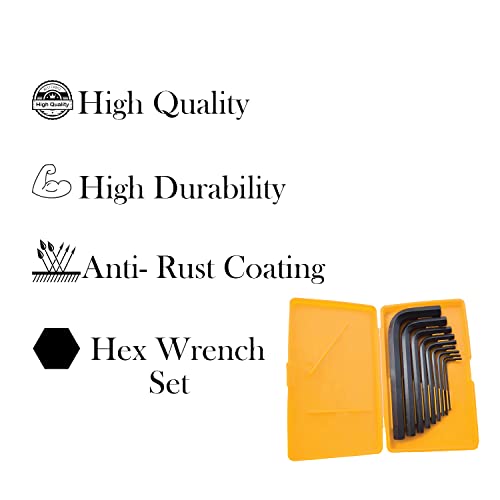 THEMISTO TH-T09 9pcs Allen Key Set I Chrome Vanadium Steel, Black Finish - Image 4