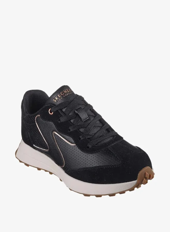 SKECHERS Women's Textured Lace-Up Sports Shoes - GUSTO