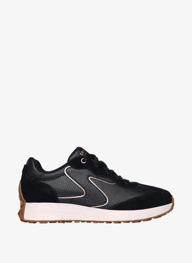 SKECHERS Women's Textured Lace-Up Sports Shoes - GUSTO