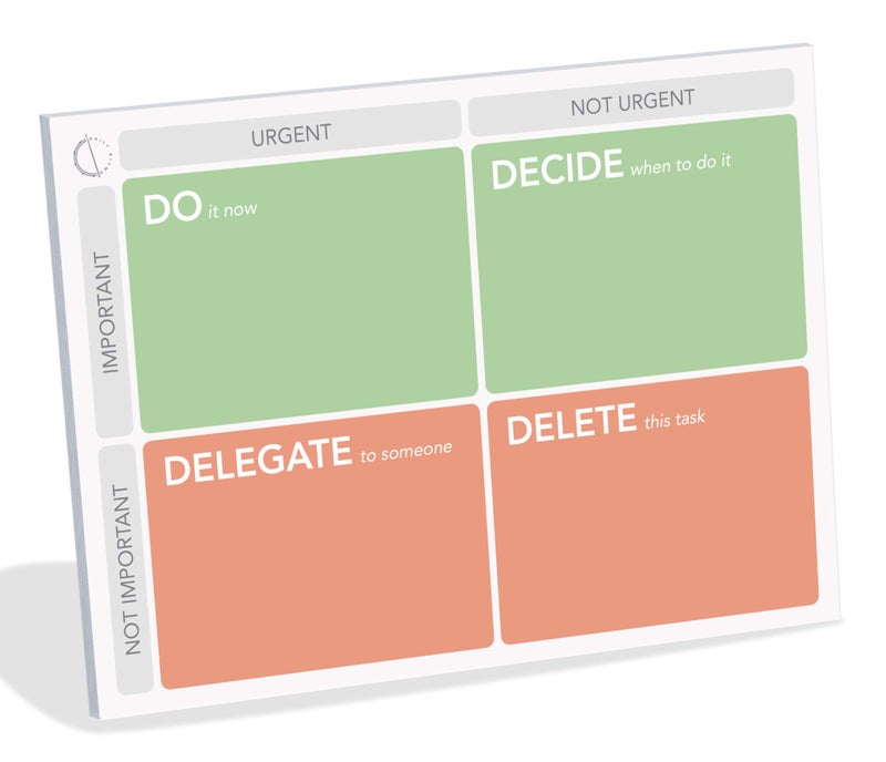 DAILY RITMO Large Eisenhower Matrix Sticky Notes, 50 pages, 8x6” by DAILY RITMO - Image 1