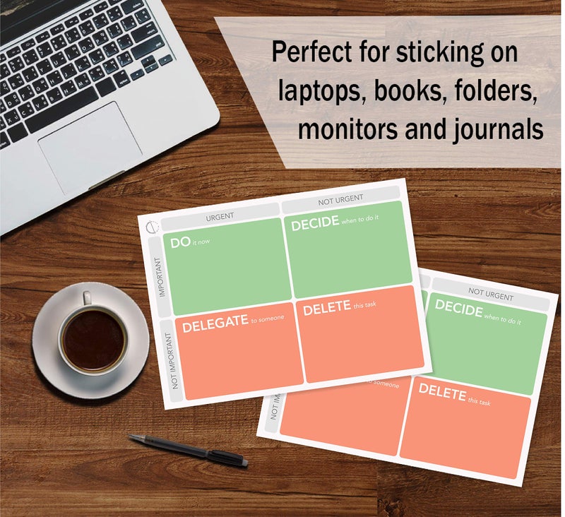 DAILY RITMO Large Eisenhower Matrix Sticky Notes, 50 pages, 8x6” by DAILY RITMO - Image 4