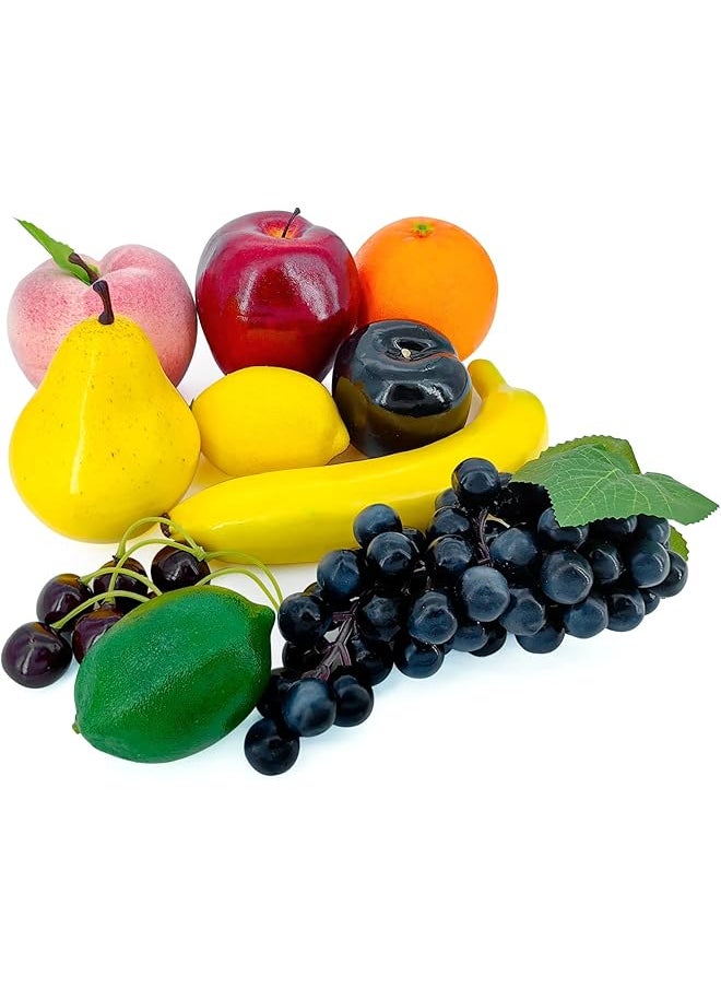 erorex Artificial Fruits Set For Decoration Fake Fruits Props 10 Kinds Of Fruits Total 12 Pcs  - Image 2