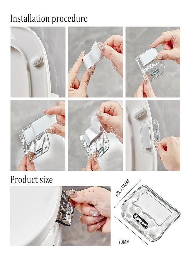 Comidox 4Pcs Hygienic Toilet Seat Handle Lifter Hands-Free Toilet Cover Lifter Handle for Home Office & Hotel Multi-Functional Toilet Cover Lift Tools - Image 4