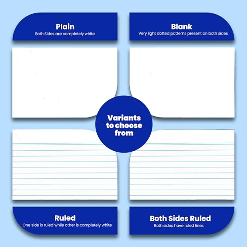 Turron Unpunched Blank Index Flash Cards (150, White, 3 x 5 Inch, Dotted) - Image 4