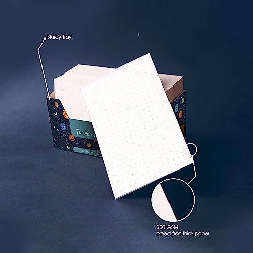 Turron Unpunched Blank Index Flash Cards (150, White, 3 x 5 Inch, Dotted) - Image 3