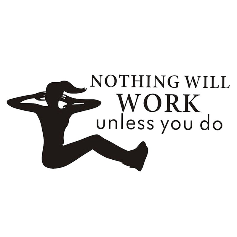 🏋️ ملصق حائط تمرين رياضي داخلي للياقة البدنية أسود - Image 2