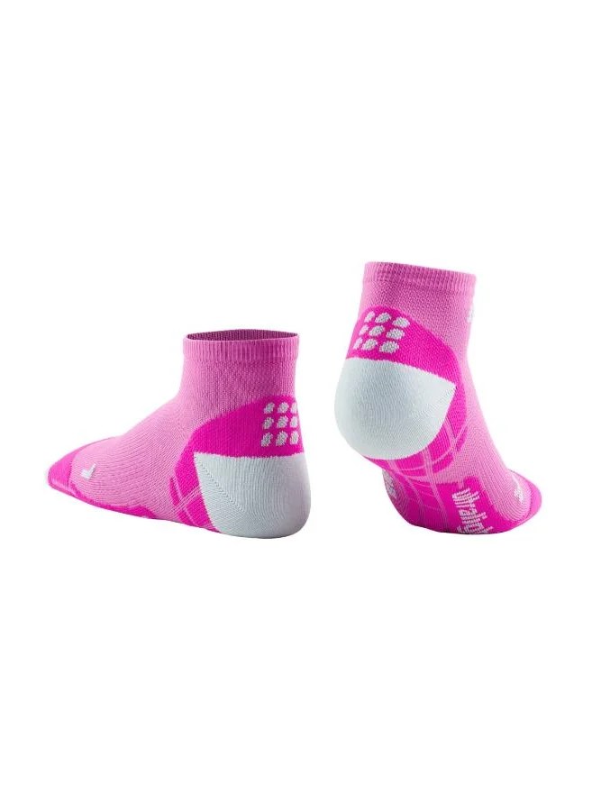 سي إي بي CEP - Ultralight Compression Socks Low Cut Pink/Light Grey Women