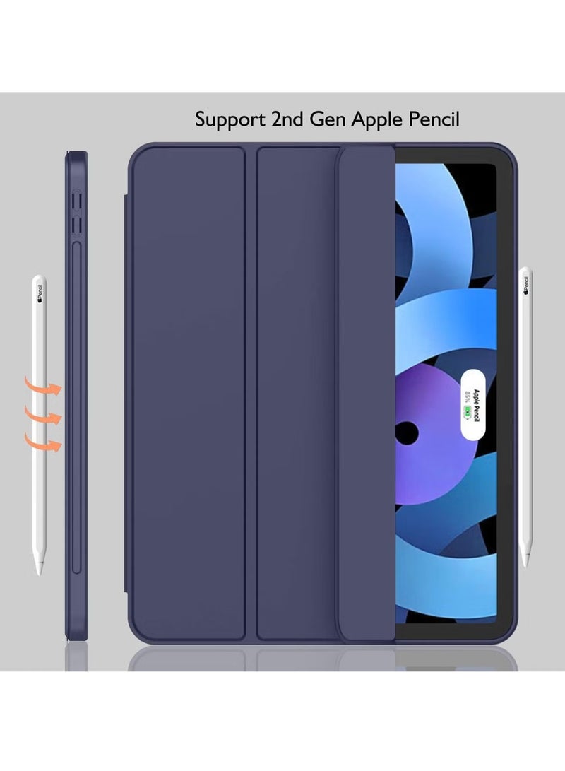 TIGER iPad Air 11 Inch Case M2 2024 – Compatible with iPad Air 5th/4th Generation (2022/2020) 10.9 Inch, Trifold Stand Smart Case with Pencil Holder, Dark Blue - Image 3