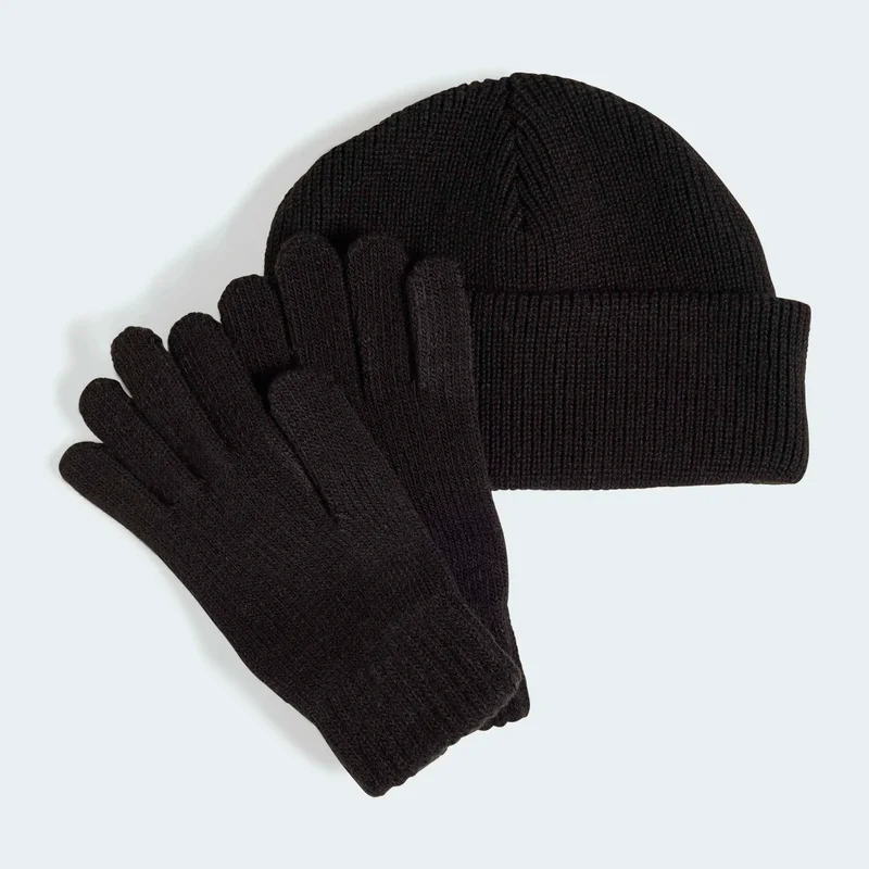 Adidas Black / White Glove Beanie Pack Kids  | Best Price UAE