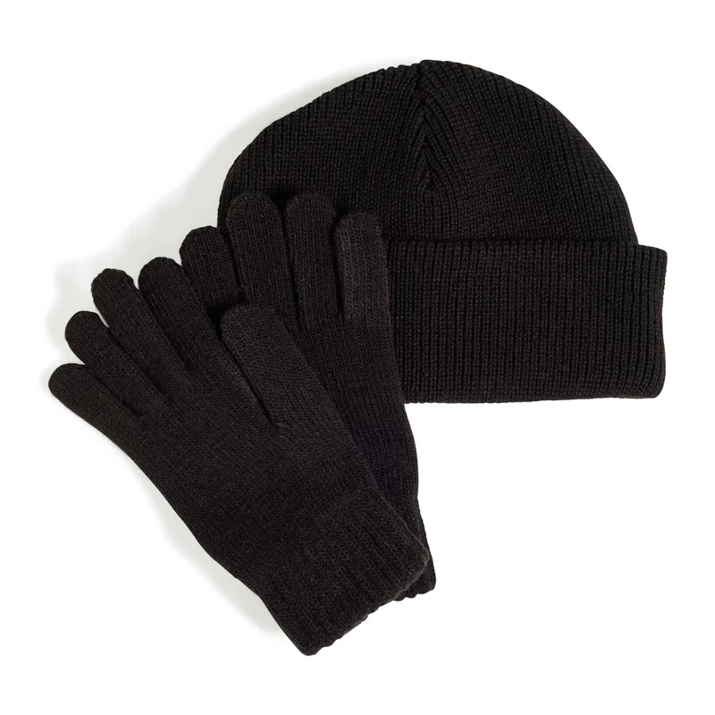 Adidas Black / White Glove Beanie Pack Kids  | Best Price UAE