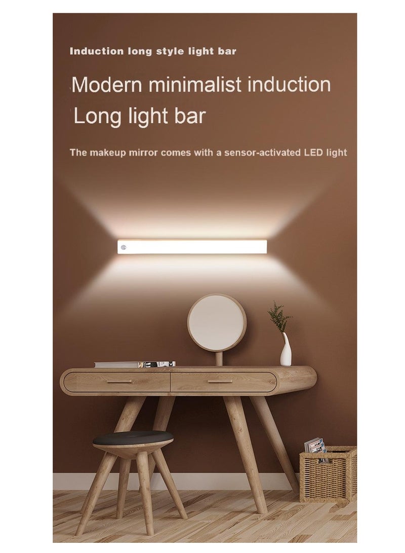 Multifunctional Induction Long Style Light Bar - 30CM Warm Light, Motion Sensing, Adjustable Brightness & Color Temperature, USB Rechargeable, Ideal for Home & Dorm Use - Image 1