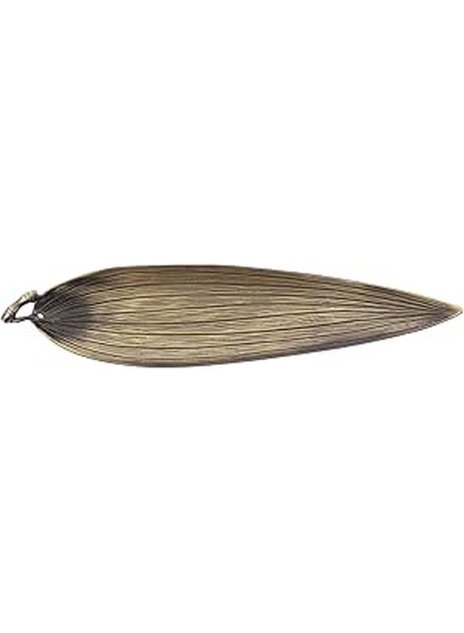 Brass Leaf Shaped Incense Holder Decorative Burner for Home Bedroom Decor - Image 1