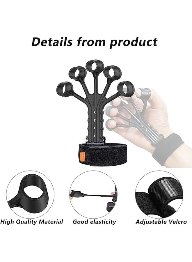 أوشن مُقوّي قبضة اليد، مُقوّي الإصبع، مُمارِس الإصبع القابل للضبط ومُمدّد الإصبع، تخفيف الألم لالتهاب المفاصل، التدريب على تمديد ثني الإصبع، تحسين وظيفة الإصبع والحركة - Image 2