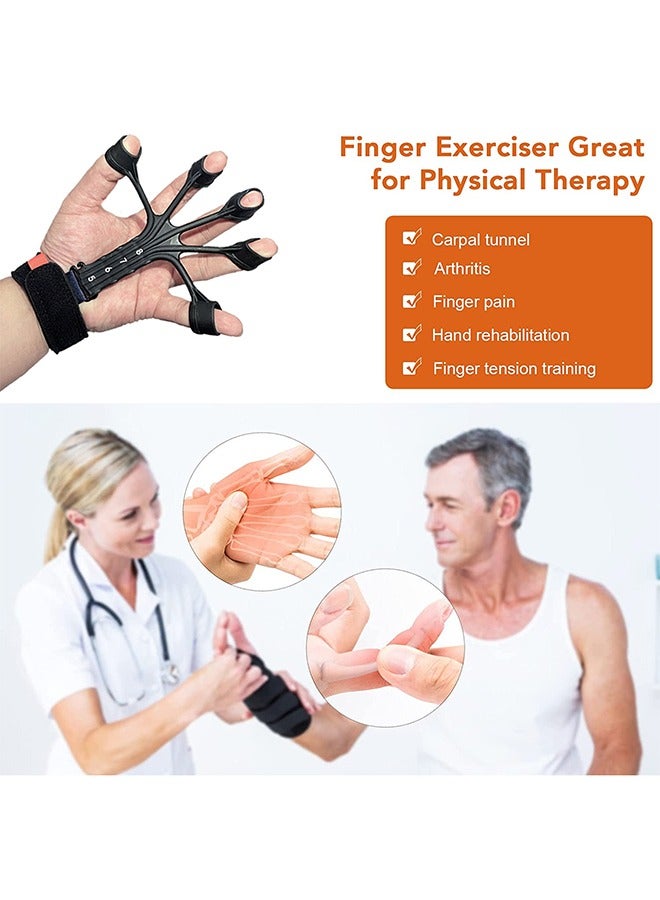 أوشن مُقوّي قبضة اليد، مُقوّي الإصبع، مُمارِس الإصبع القابل للضبط ومُمدّد الإصبع، تخفيف الألم لالتهاب المفاصل، التدريب على تمديد ثني الإصبع، تحسين وظيفة الإصبع والحركة - Image 3