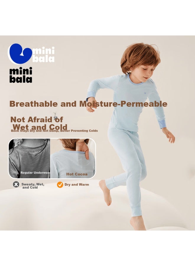 Minibala Hot Cocoa Children's Underwear Set Boys Girls Baby Chamomile Plant Extract Spring Top And Pants New Arrival - Image 1