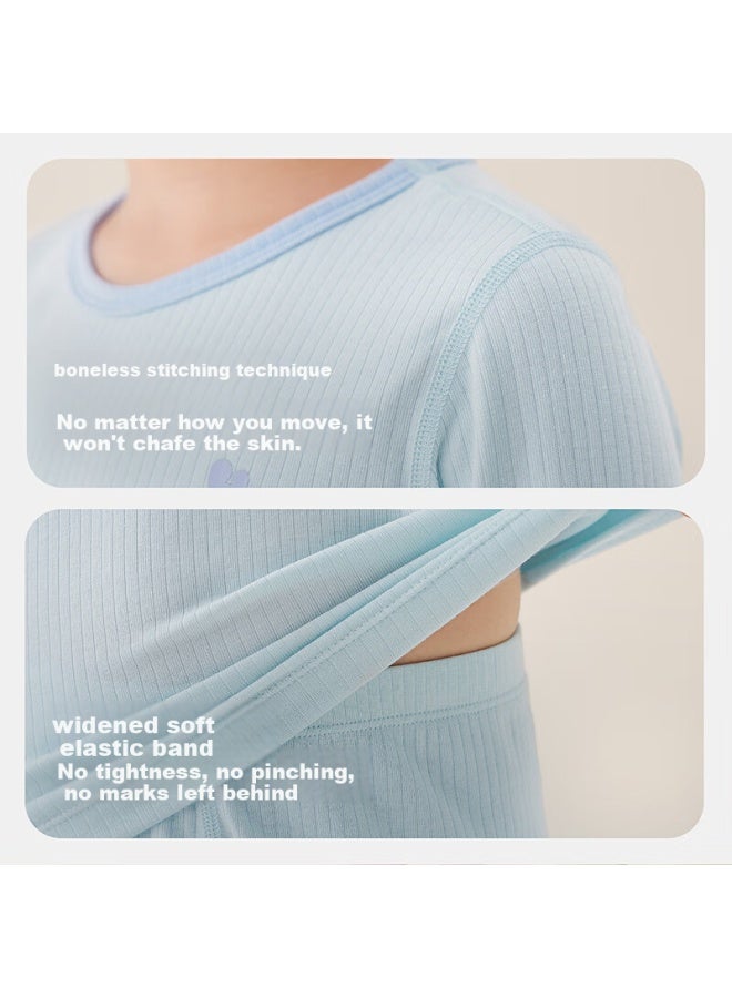 Minibala Hot Cocoa Children's Underwear Set Boys Girls Baby Chamomile Plant Extract Spring Top And Pants New Arrival - Image 3