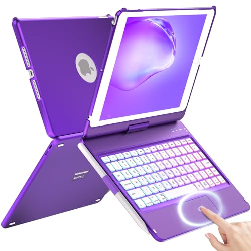 HotLife Keyboard Case for iPad 10.2 9th/8th/7th Gen - 360 Rotatable Protective Cover With Touch Keyboard, Pencil Holder for iPad 9/8/7 Generation - Image 1