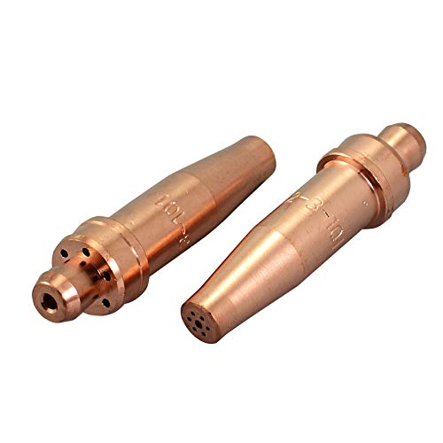 RIVERWELD رِيفَرْوِلْد نصائح قطع الأسيتيلين 3-101 حجم 2 و 2-3-101 لشفاط الأكسجين من نوع فيكتور مصنوع من النحاس عبوة من 2 - Image 1