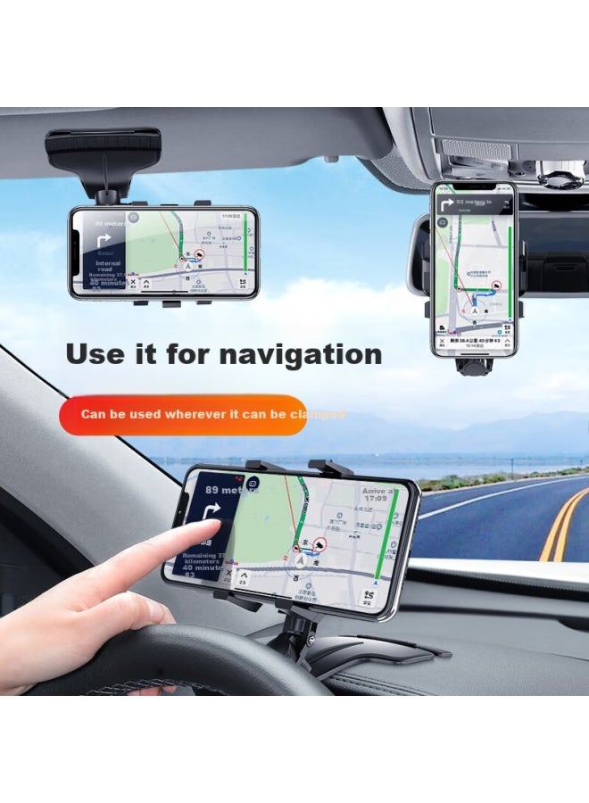 Kylie Car Mount Phone Holder Rearview Mirror Phone Holder Gaode Ar Navigation Bracket Multi-function Car Mount Phone Holder Car Accessories - Image 2