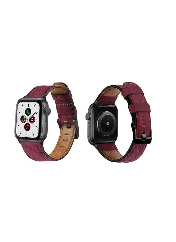 فيسوس فرقة بديلة لسلسلة Apple Watch 5/4/3/2/1 44/42 مم نبيذ أحمر 