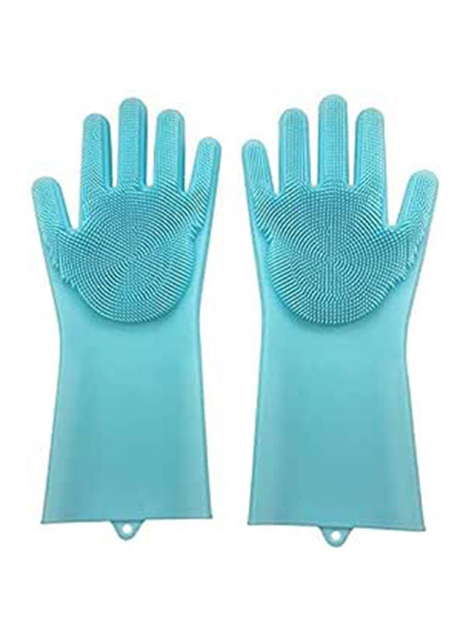 1 Pair Magic Silicone Gloves With Wash Scrubber Reusable Brush Heat Resistant Gloves
