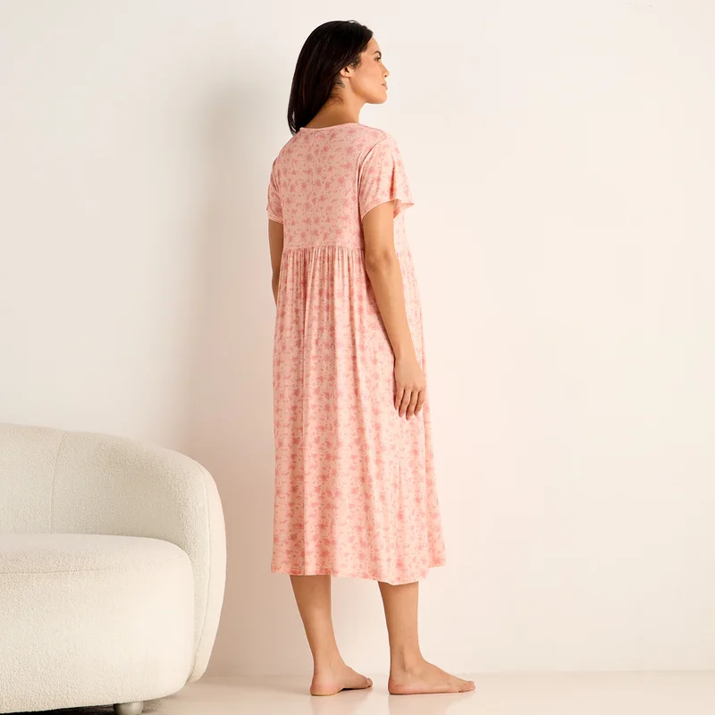 Splash FAV Floral Print Maternity Night Dress