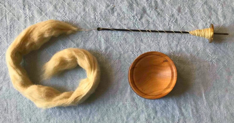 Aks Creations Takli Drop Spindle Top Khadi Cotton Yarn Spinning Metal Tool Gift for Beginners - Image 3