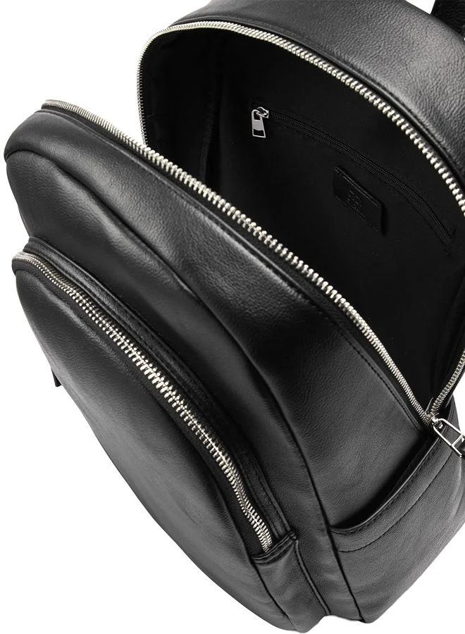 Parfois Black Basic Backpack With Exterior Pocket for Women | Best Price UAE