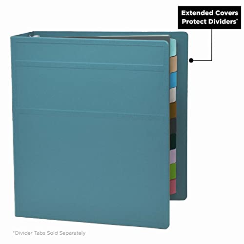 Carstens 2-Inch Heavy Duty 3-Ring Binder - Side Opening, Powder Blue, Durable Plastic, Precision No-Gap Rings, Waterproof Cover, No Pockets, Holds 300 US Letter Sheets, BPA-Free, Made in USA (2824-3R) - Image 5