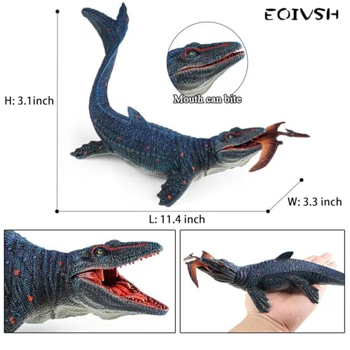 EOIVSH Large Mosasaurus Toy Top Ocean Pretector Giant Mosasaurus Biting a Pterosaur Prehistoric Sea Monster Dinosaur Toy Figure for Collectors Decoration Gift - Image 5