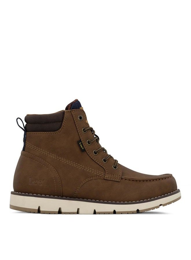 LEE Men's Waylon Chukka Boot, British Tan/Chocolate/Navy Denim, 10 - Image 2
