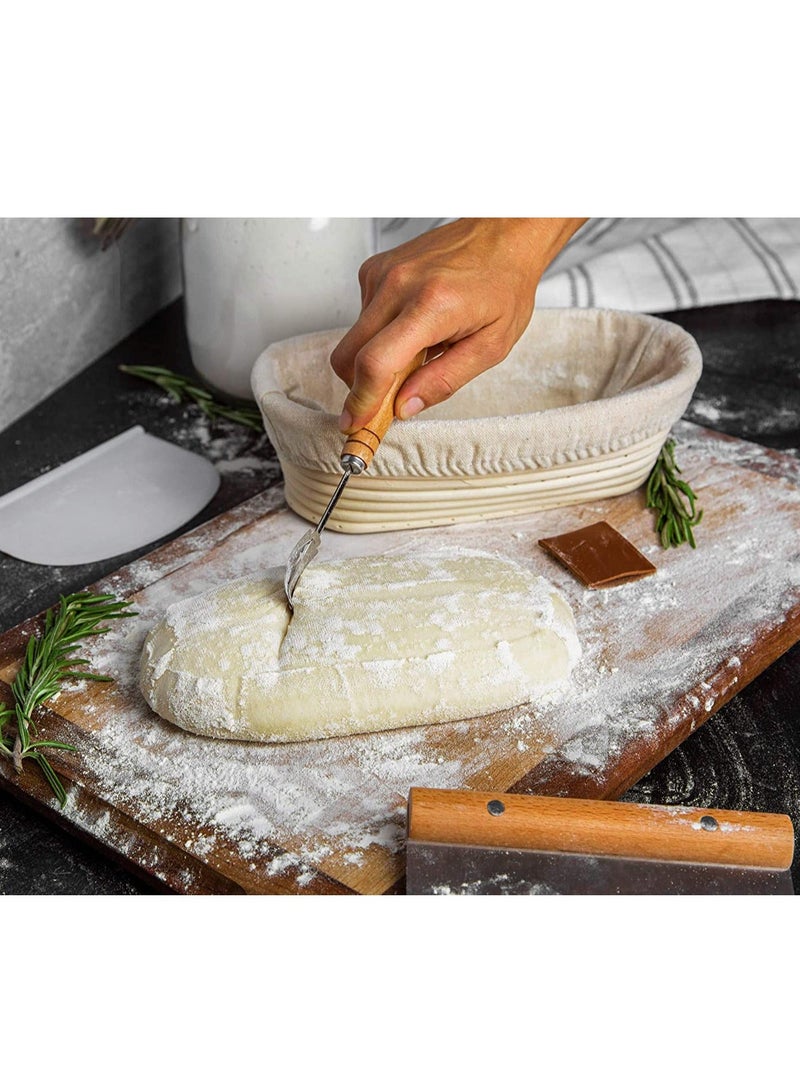 10 x 6 x 4 inch Premium Oval Banneton Basket with Liner   Perfect Brotform Proofing Basket for Making Beautiful Bread For Home  Professional Sourdough Baking - Image 4