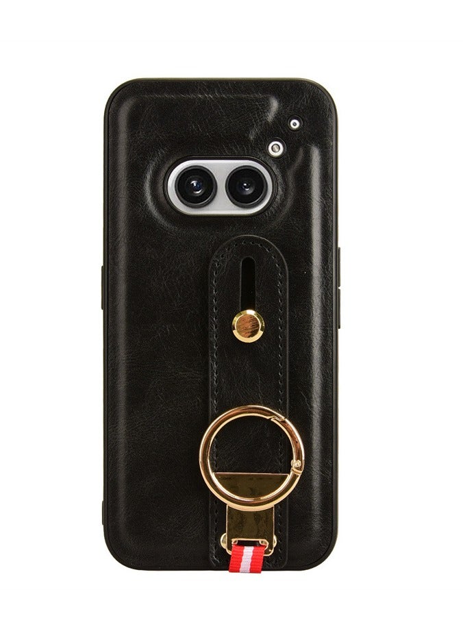 general Compatible with Nothing Phone (3a) 2025 Case with Ring Holder  Hand Straps  Neck Straps, Scratch-Resistant Skin-Friendly Leather Protective Cover Case - Image 1