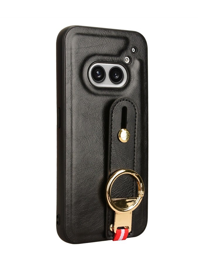 general Compatible with Nothing Phone (3a) 2025 Case with Ring Holder  Hand Straps  Neck Straps, Scratch-Resistant Skin-Friendly Leather Protective Cover Case - Image 2
