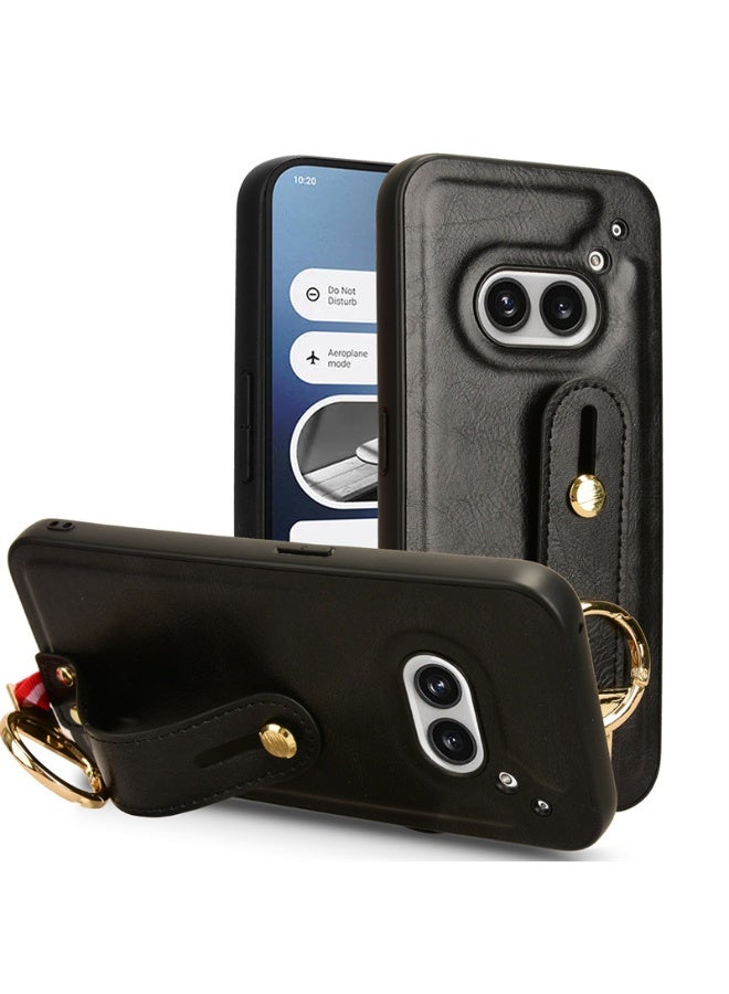 general Compatible with Nothing Phone (3a) 2025 Case with Ring Holder  Hand Straps  Neck Straps, Scratch-Resistant Skin-Friendly Leather Protective Cover Case - Image 5