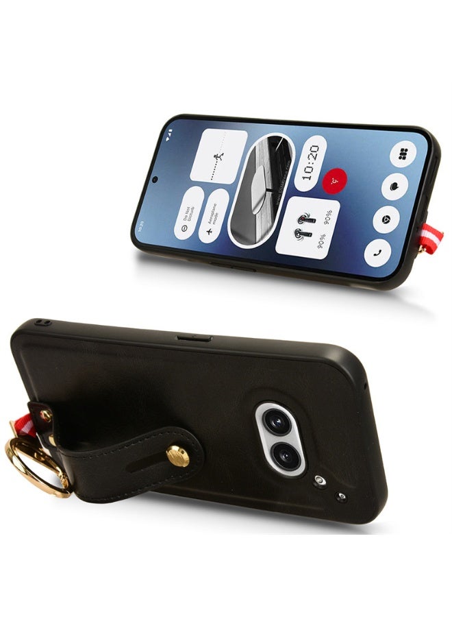 general Compatible with Nothing Phone (3a) 2025 Case with Ring Holder  Hand Straps  Neck Straps, Scratch-Resistant Skin-Friendly Leather Protective Cover Case - Image 4