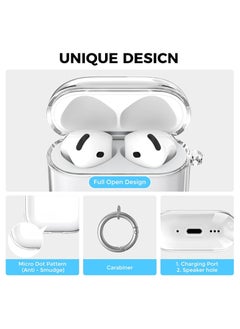 Youque Clear Cover for  Airpods 4 with Cleaning Kit [Anti-Yellowing], Soft TPU Protective Covers Skin, Designed for Apple AirPods 4th Generation 2024 Support USB-C Charging Case and Wireless Charging  - Image 2