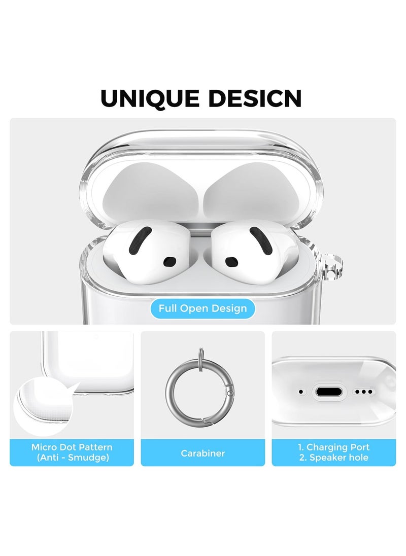 يوك غطاء شفاف لسماعات Airpods 4 مع مجموعة تنظيف [مضاد للاصفرار]، أغطية واقية ناعمة من مادة TPU، مصممة لسماعات Apple AirPods الجيل الرابع 2024، تدعم علبة شحن USB-C والشحن اللاسلكي  - Image 2