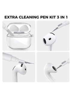 Youque Clear Cover for  Airpods 4 with Cleaning Kit [Anti-Yellowing], Soft TPU Protective Covers Skin, Designed for Apple AirPods 4th Generation 2024 Support USB-C Charging Case and Wireless Charging  - Image 3